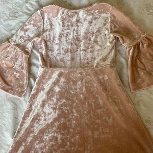 Light Pink Velvet Dress
